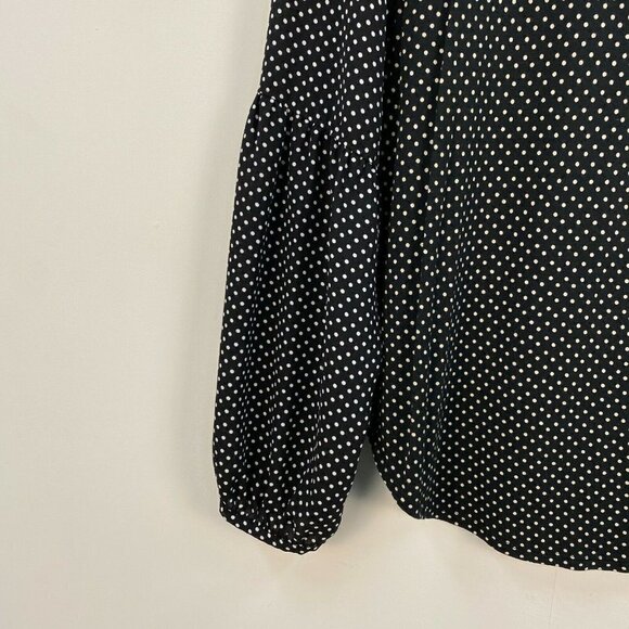 LOFT Ann Taylor Womens  XXL Polka Dot V Neck Blouse - Picture 6 of 9